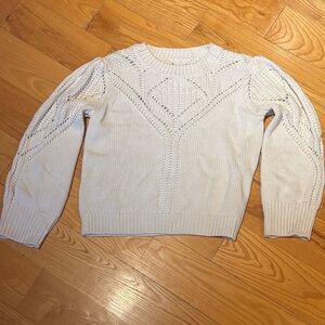 ba&sh Ecru Telio Open Knit Pullover Sweater Size Large